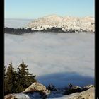 Montagne, Nuages, ciel bleu, chamois - novembre 2007