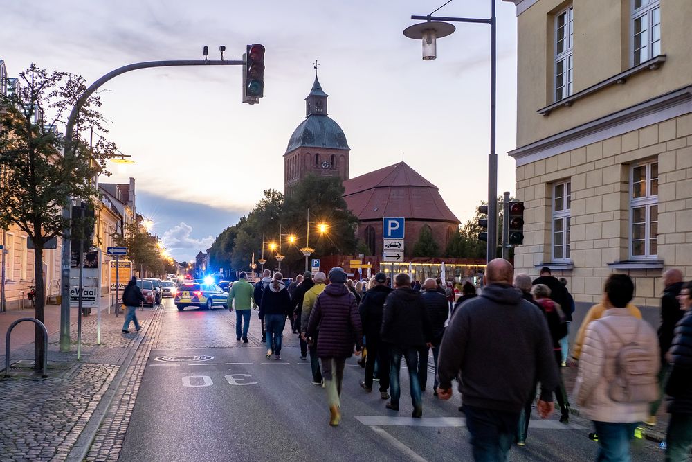 Montagsdemo in Ribnitz-Damgarten