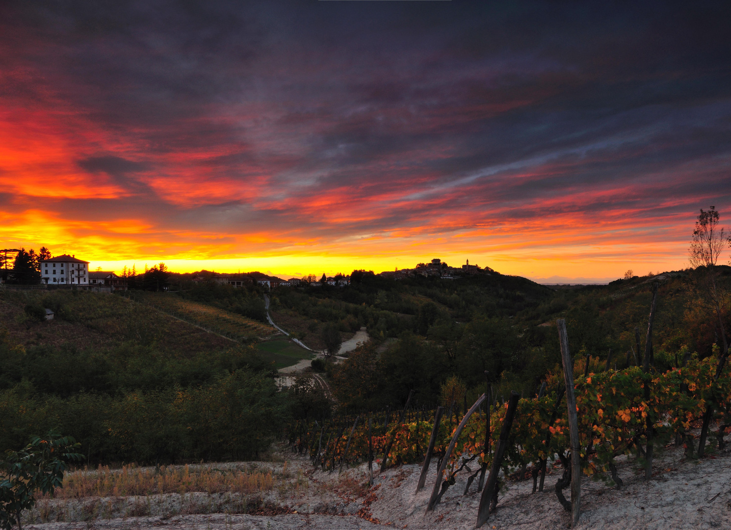 Montaldeo at sunset, October 2011