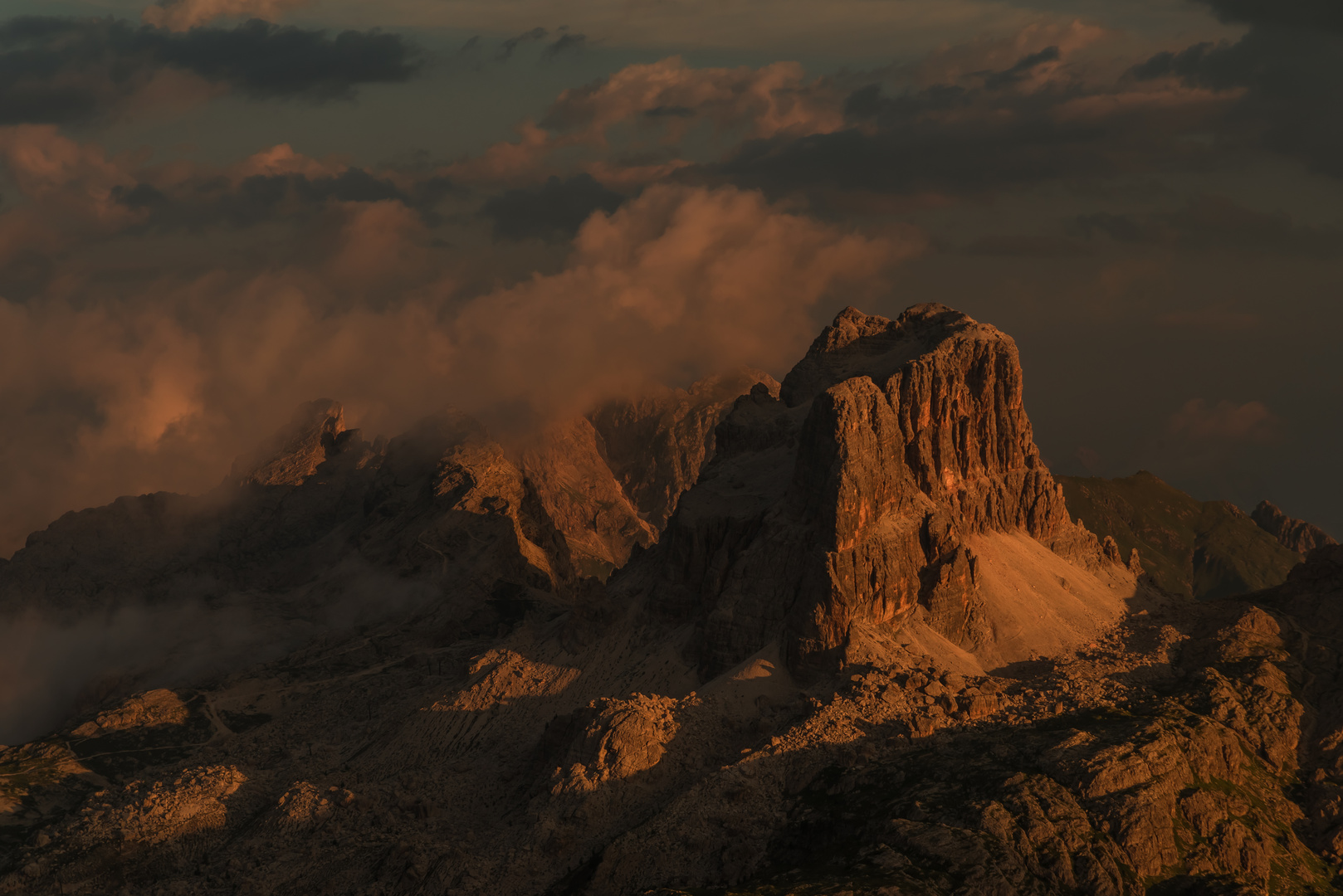 Monte Averau im letzten Licht