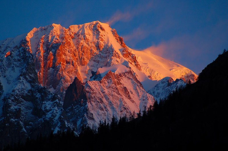 Monte Bianco all'alba