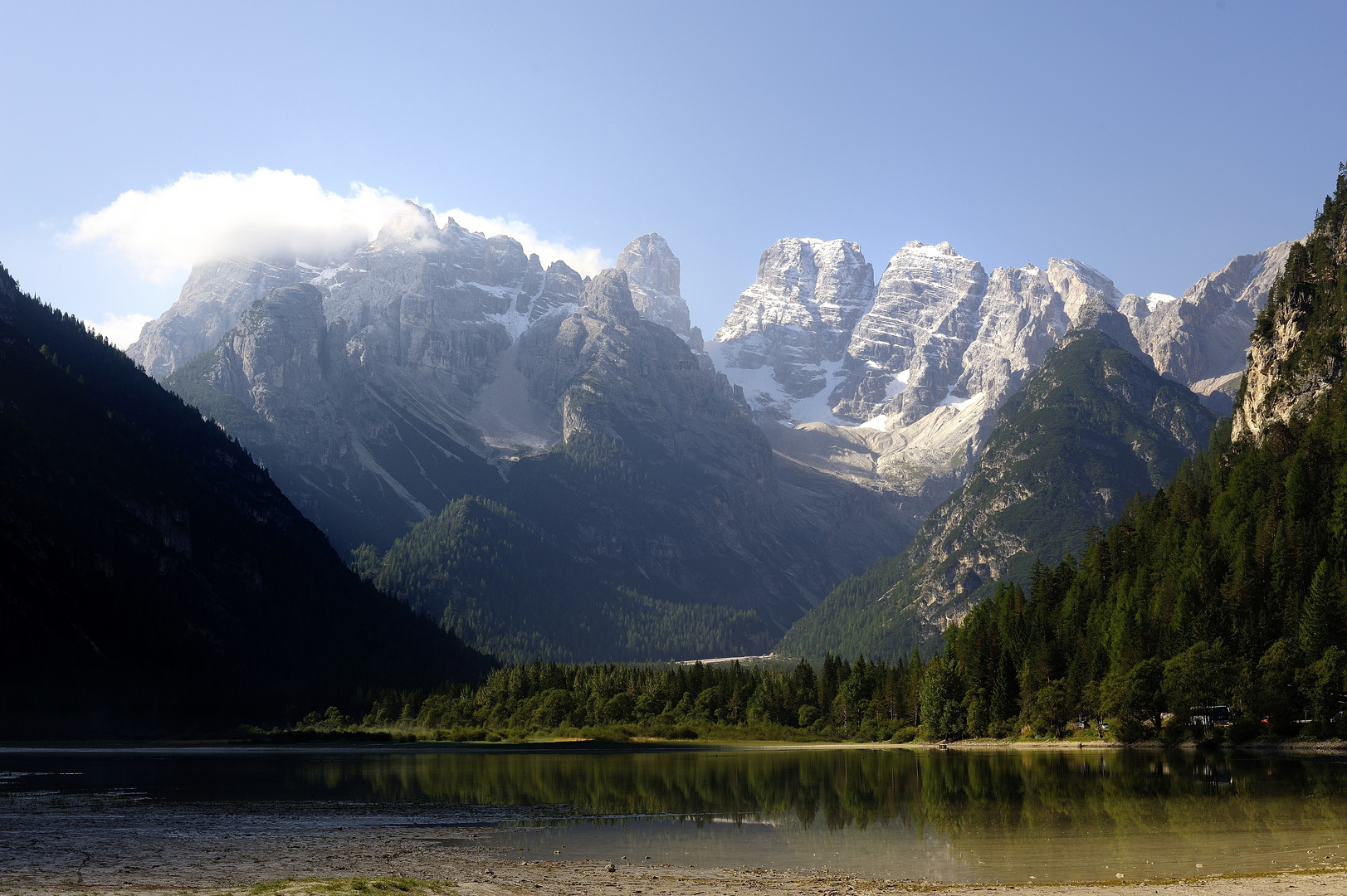 Monte Cristallo vom Dürrensee aus gesehen