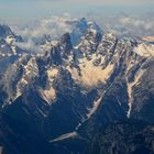 Monte Cristallo vom Flugzeug aus