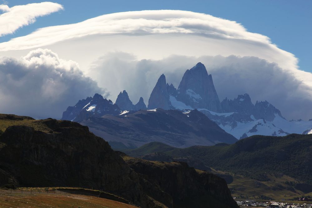 Monte Fitz Roy in zauberhafter Wolkenhülle, ich traute meinen Augen nicht.