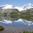 Monte-Rosa 4634m und Lyskamm 4527m im Riffelsee