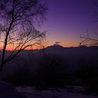 Monte Rosa dopo il tramonto visto dal Mottarone (VB)