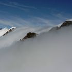 Monte Rosa in Wolken