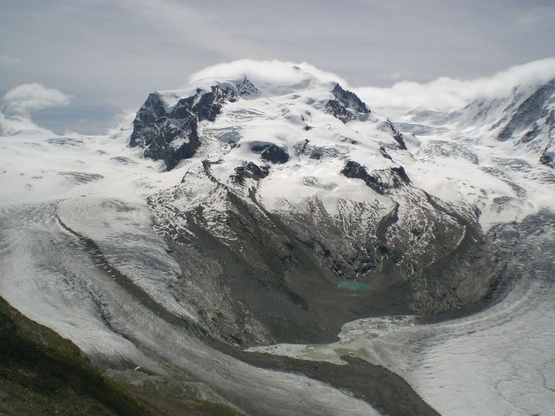 Monte Rosa mit Nordend (4609müM) und Dufourspitze (4634müM)