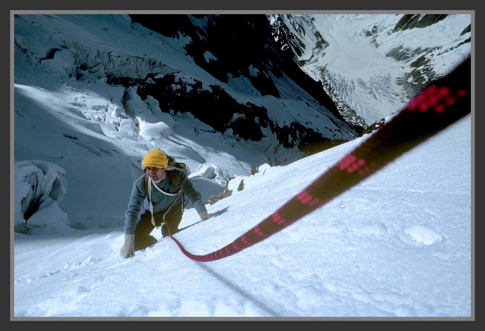 Montée sur le glacier de la Charpoua, Chamonix.