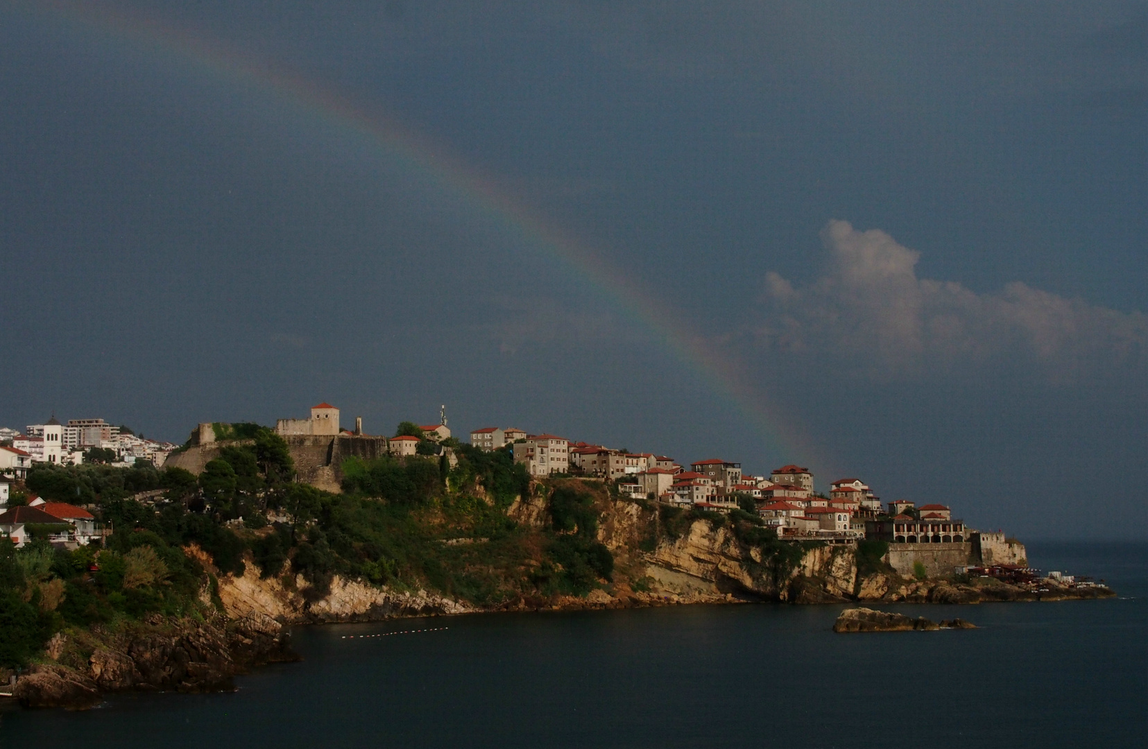 Montenegro - Ulcinj Altstadt Meer Regenbogen 