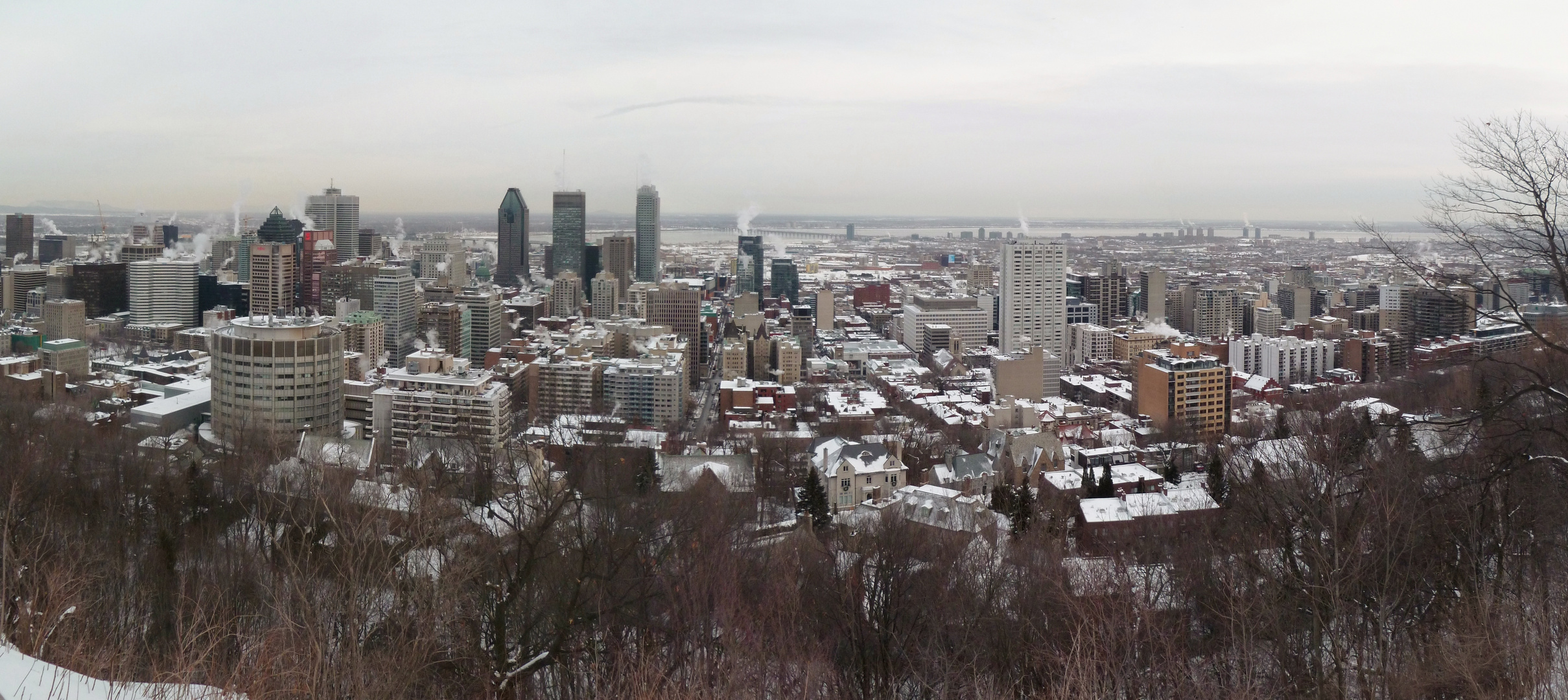 Montréal depuis le Mont Royal hiver 2013