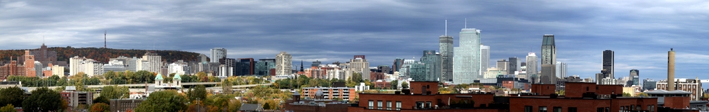 Montreal Downtown as seen from the roof of an Atwater area building