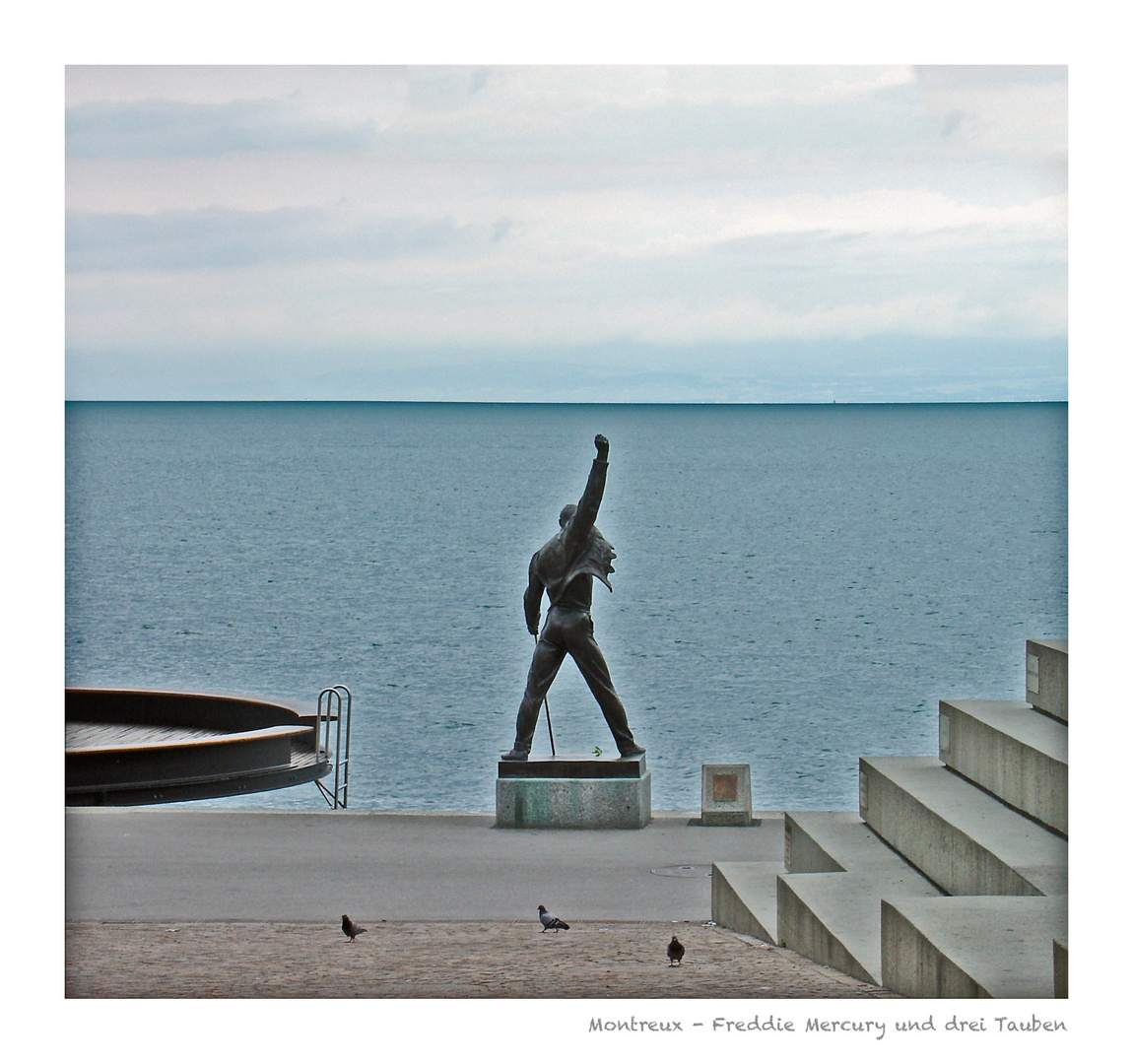 Montreux - Freddie Mercury und drei Tauben