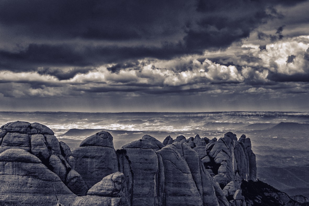 Montserrat Ausblick vom Sant Jeroni Gipfel Spanien 2014