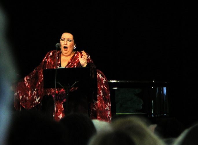 Montserrat Caballe on stage