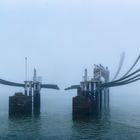 Monument à l'abolition de l'esclavage (dans la brume)