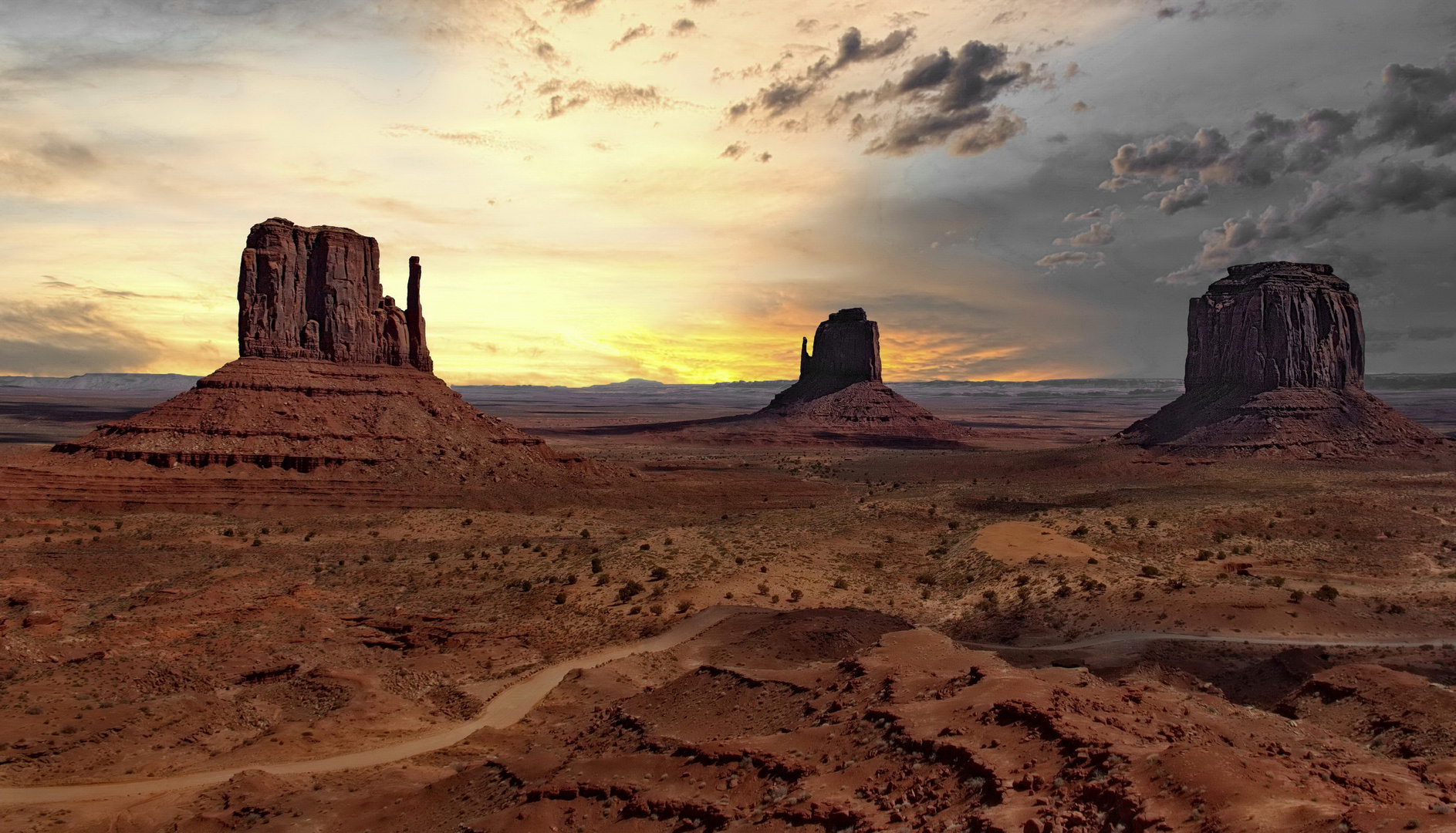 Monument Valley (Navajo:Tsé Bii Ndzisgaii) Arizona