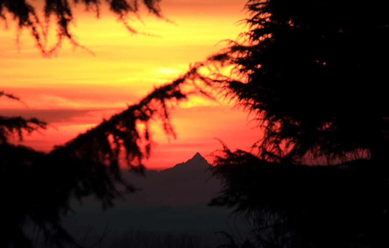 Monviso, l'ultimo tramonto del 2013