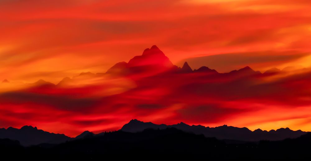 Monviso su tramonto