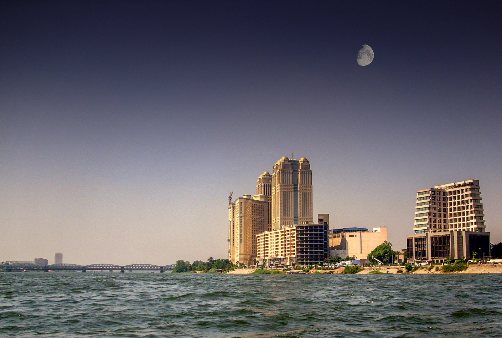 Moon above Cairo