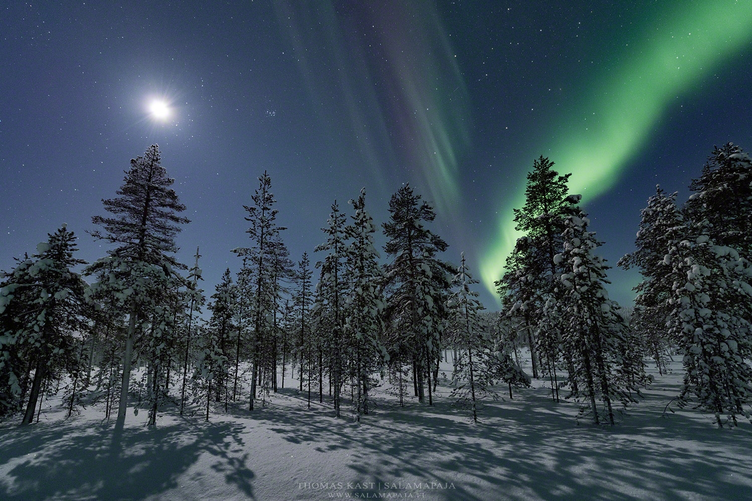 Moon and auroras / Mond und Polarlicht