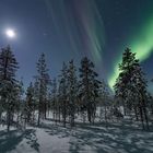 Moon and auroras / Mond und Polarlicht