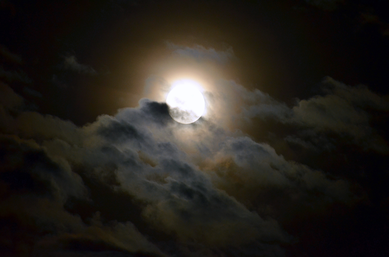 Moon and clouds