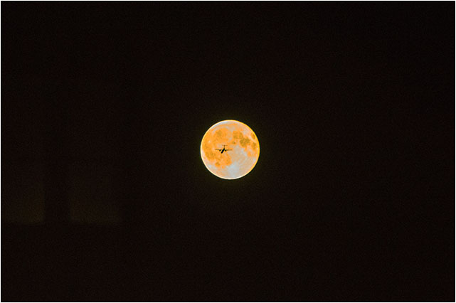 Moon and Plane 2