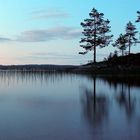 Moon and swedish lake