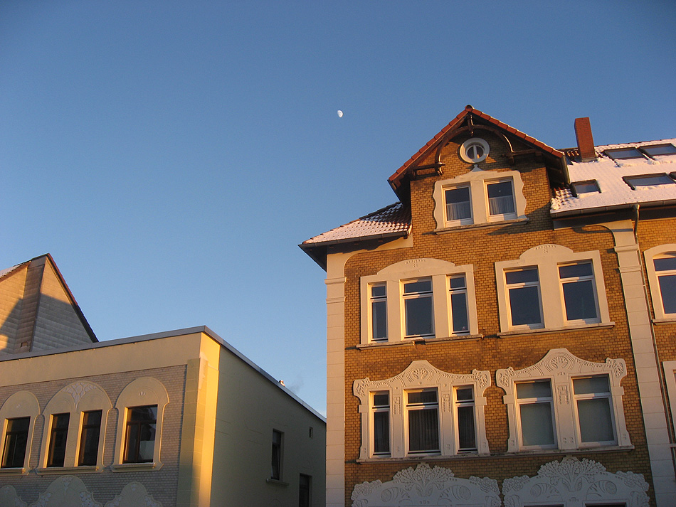 Moon at sunset