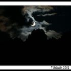 Moon - Clouds - Mountains