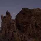 Moon emerges at Sunset