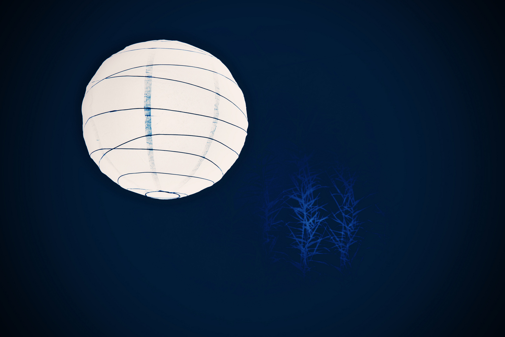 Moon in blue