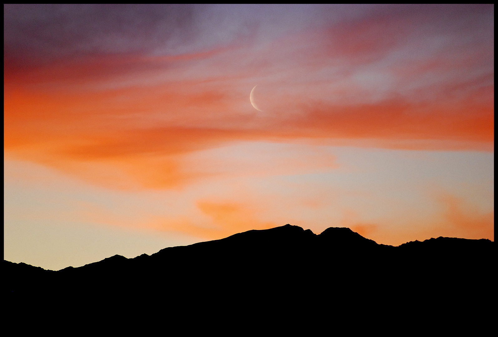 moon in sunset