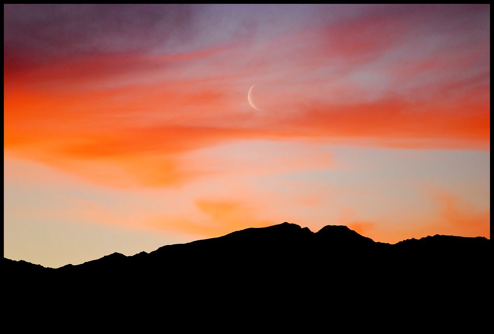 moon in sunset