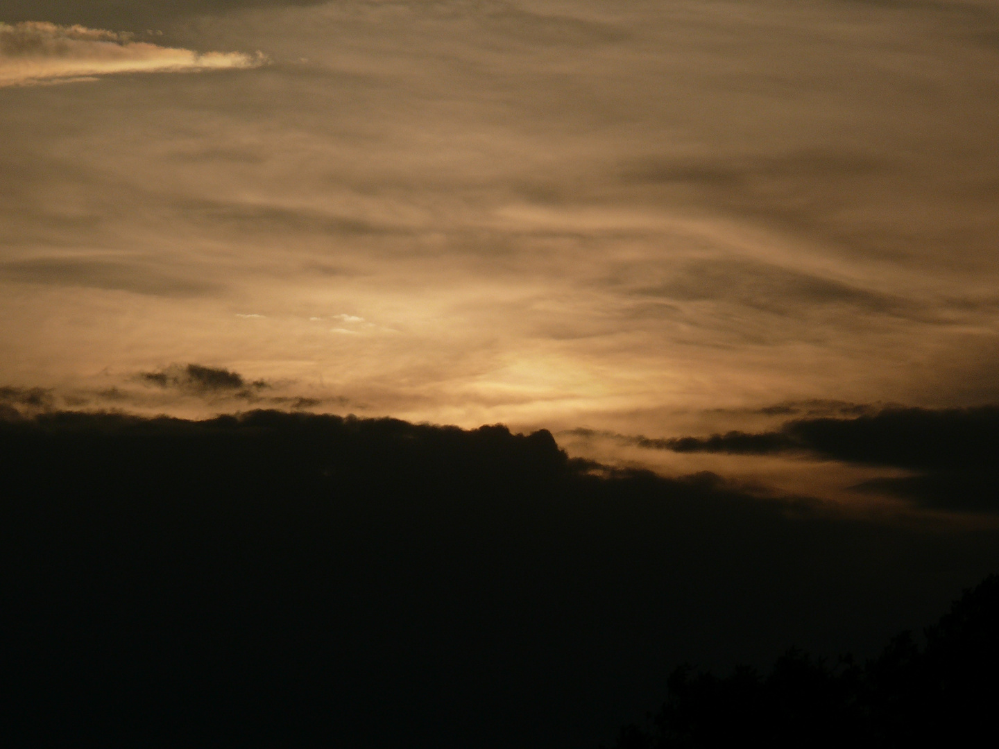 moon in the clouds