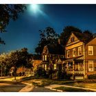 Moon-lit Small-Town Street