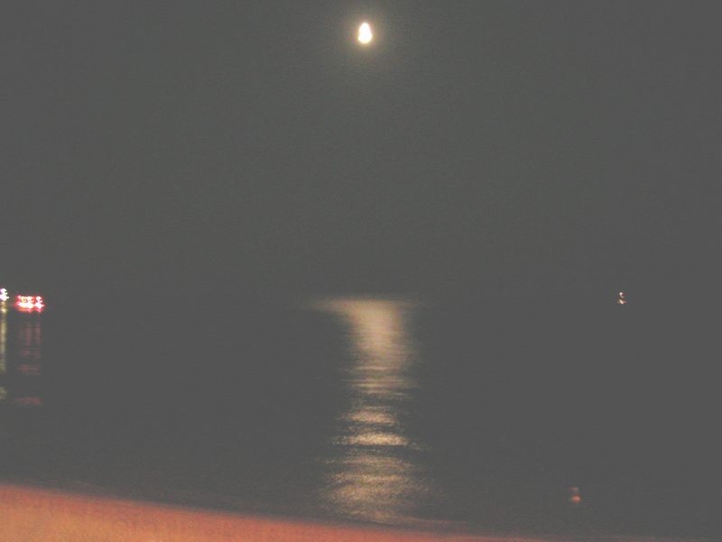 Moon on the sea