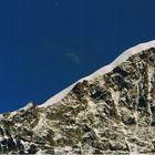 Moon over Berninagrat/Swiss Alps