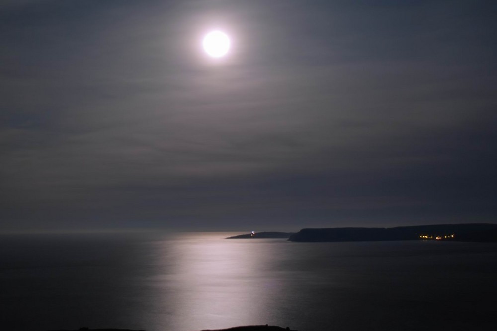 Moon over Cape Spear