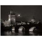 Moon over Charles Bridge