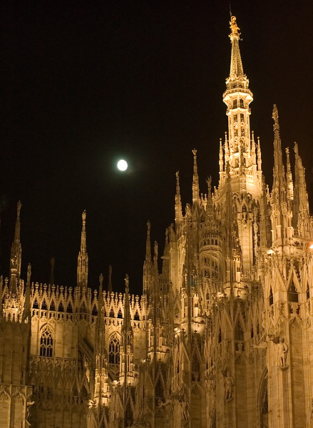 Moon Over Duomo, Milan