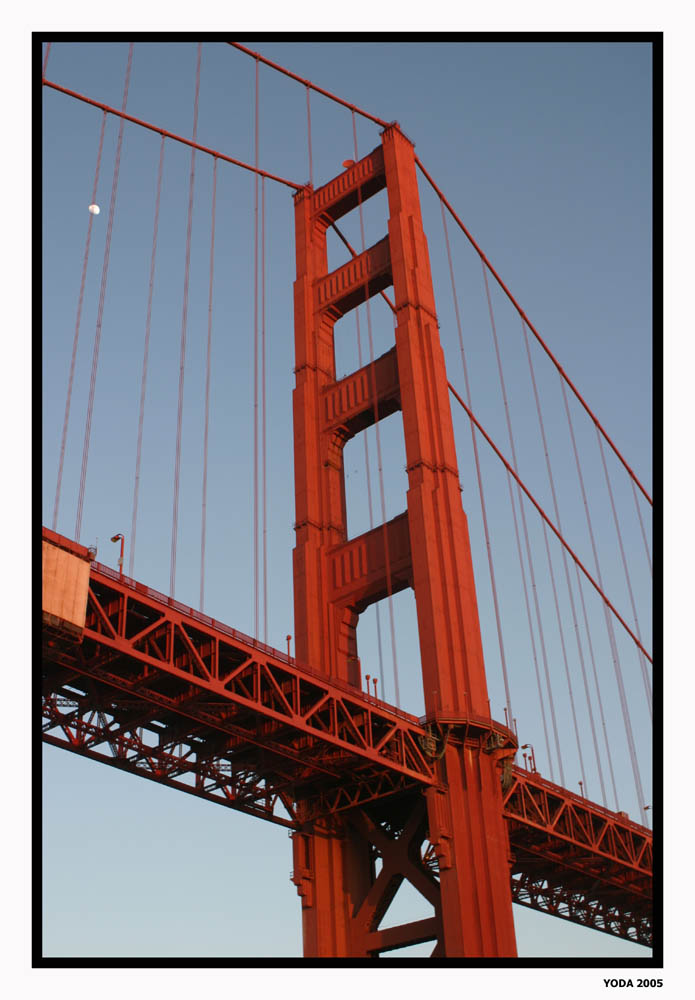 Moon over Golden Gate