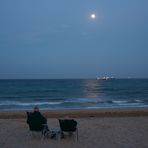 [ Moon over Gyllyngvase Beach ]