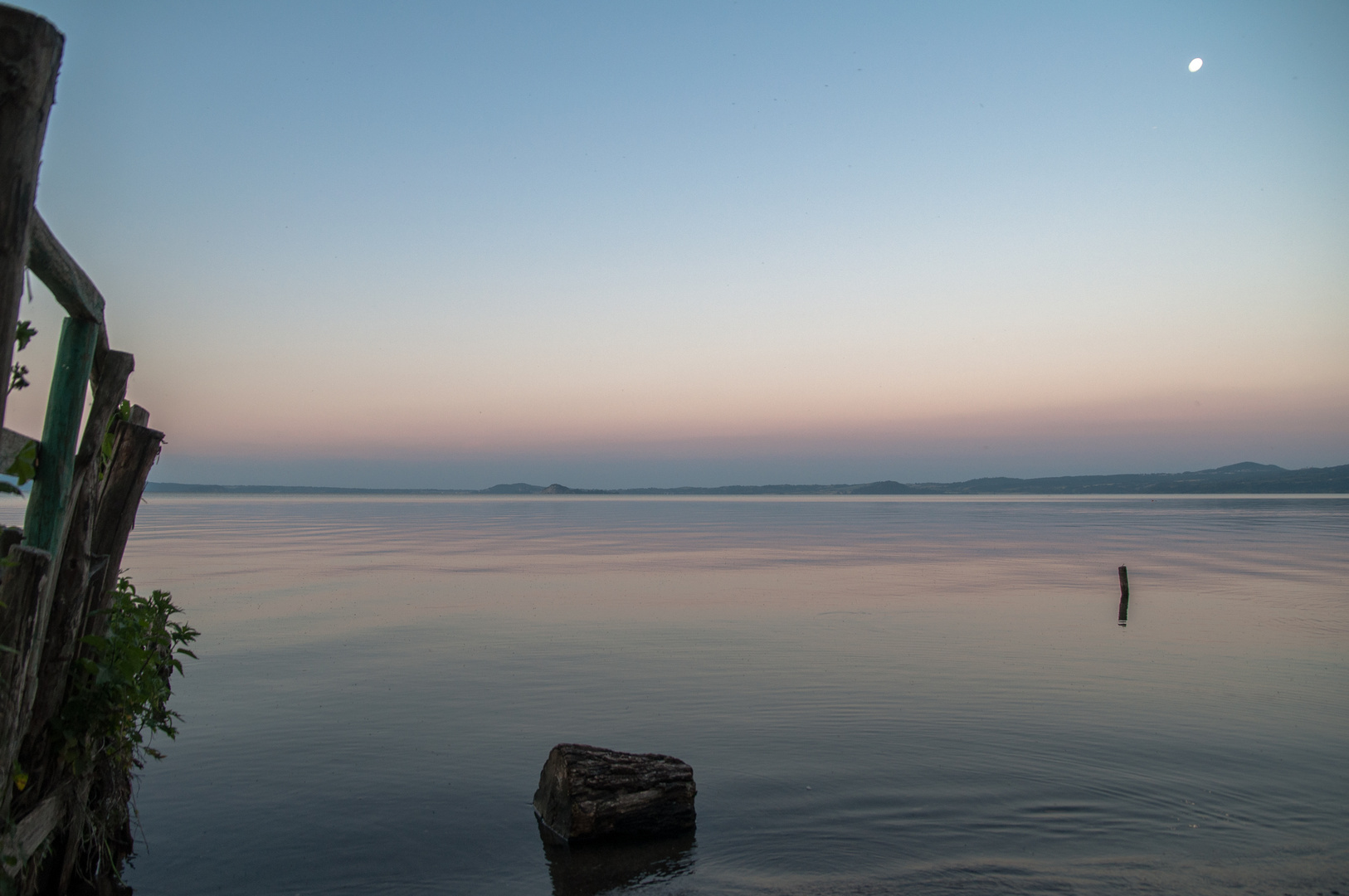 Moon over Lake Bolsena