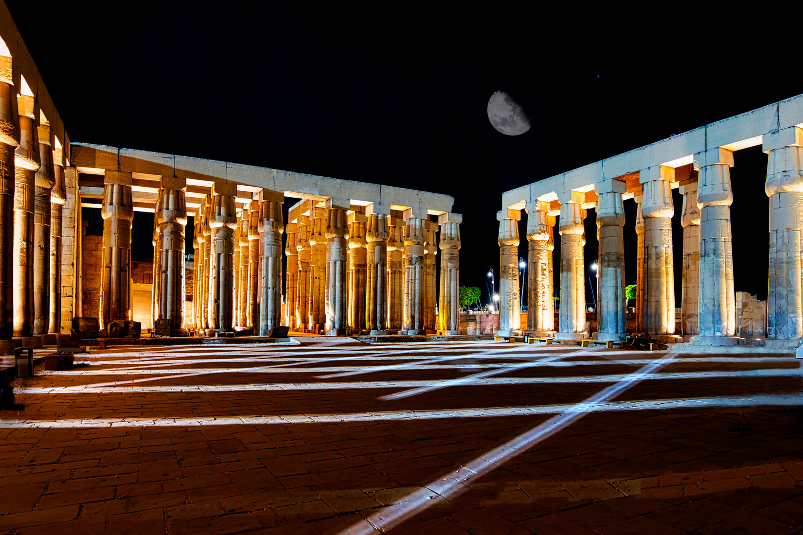 Moon over Luxor Temple