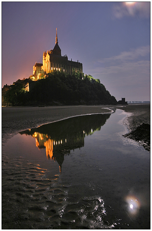 Moon over Mont Saint Michel