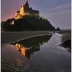 Moon over Mont Saint Michel