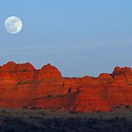 moon over pawhole sunset