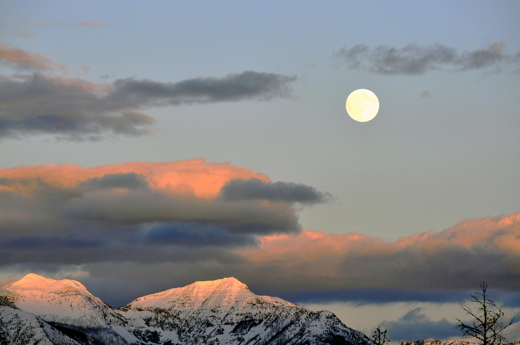 moon over rockies